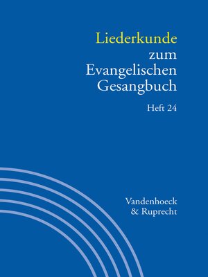 cover image of Liederkunde zum Evangelischen Gesangbuch. Heft 24